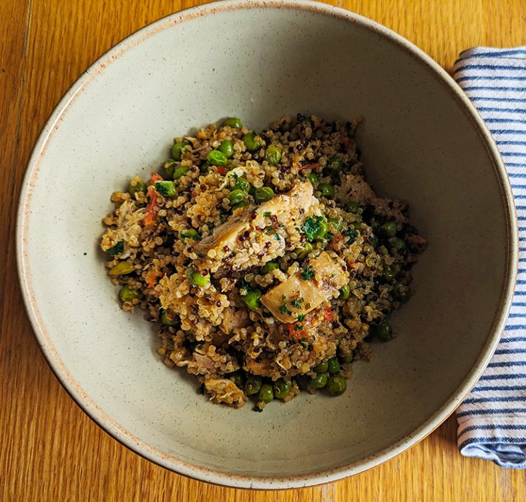 Smoked Mackerel and Pea Quinoa